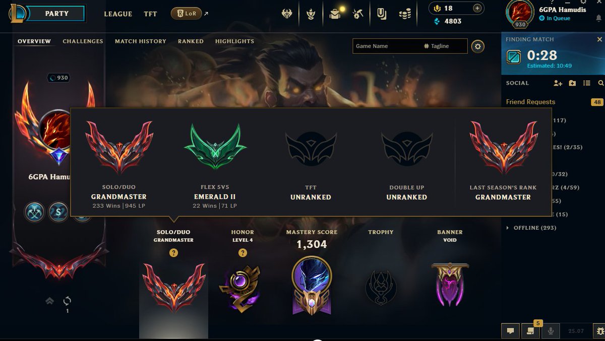 SoloQ 3 Games für Challenger! JETZT NUR AUF 
twitch.tv/hamud1s