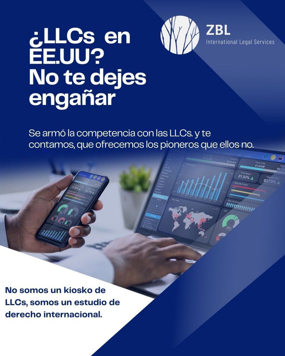 ZBL_Legal's tweet photo. Cuidado con las publicidades de “LLCs” que surgieron últimamente. Son scams la gran mayoría y las que no, publican precios de creación de la LLC que en realidad son cuotas mensuales.
Confía solo en los pioneros. https://t.co/6wI9W87ihA