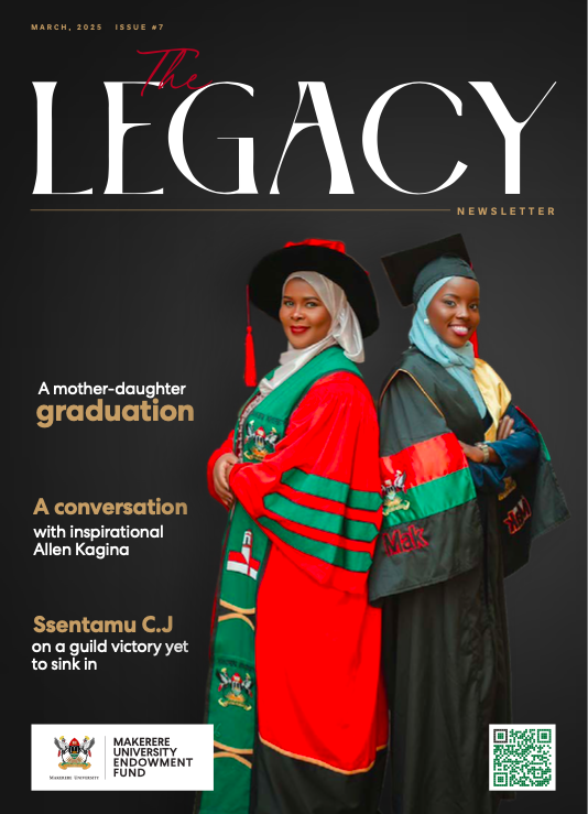 MakEndowmentFnd's tweet photo. The latest edition of #TheLegacy newsletter is out!

In this issue:
🔹 Mrs. @Allen_Kagina reflects on her remarkable public service journey
🔹 We profile @Makerere’s youngest PhD in Mathematics
🔹 Plus, exciting scholarship opportunities

🔗 https://t.co/quLfcqlYIY https://t.co/LX6VwC5Ntf