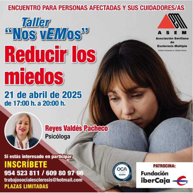 inpacientes's tweet photo. Día 21 abril Taller «NOS VEMOS»: Reducir los miedos @ASEM_SEVILLA en Sevilla. Ésta y otras #Convocatorias de #Asociaciones de #pacientes de #EsclerosisMúltiple en https://t.co/VrVxGQY5l7 https://t.co/qz52tSLYc0