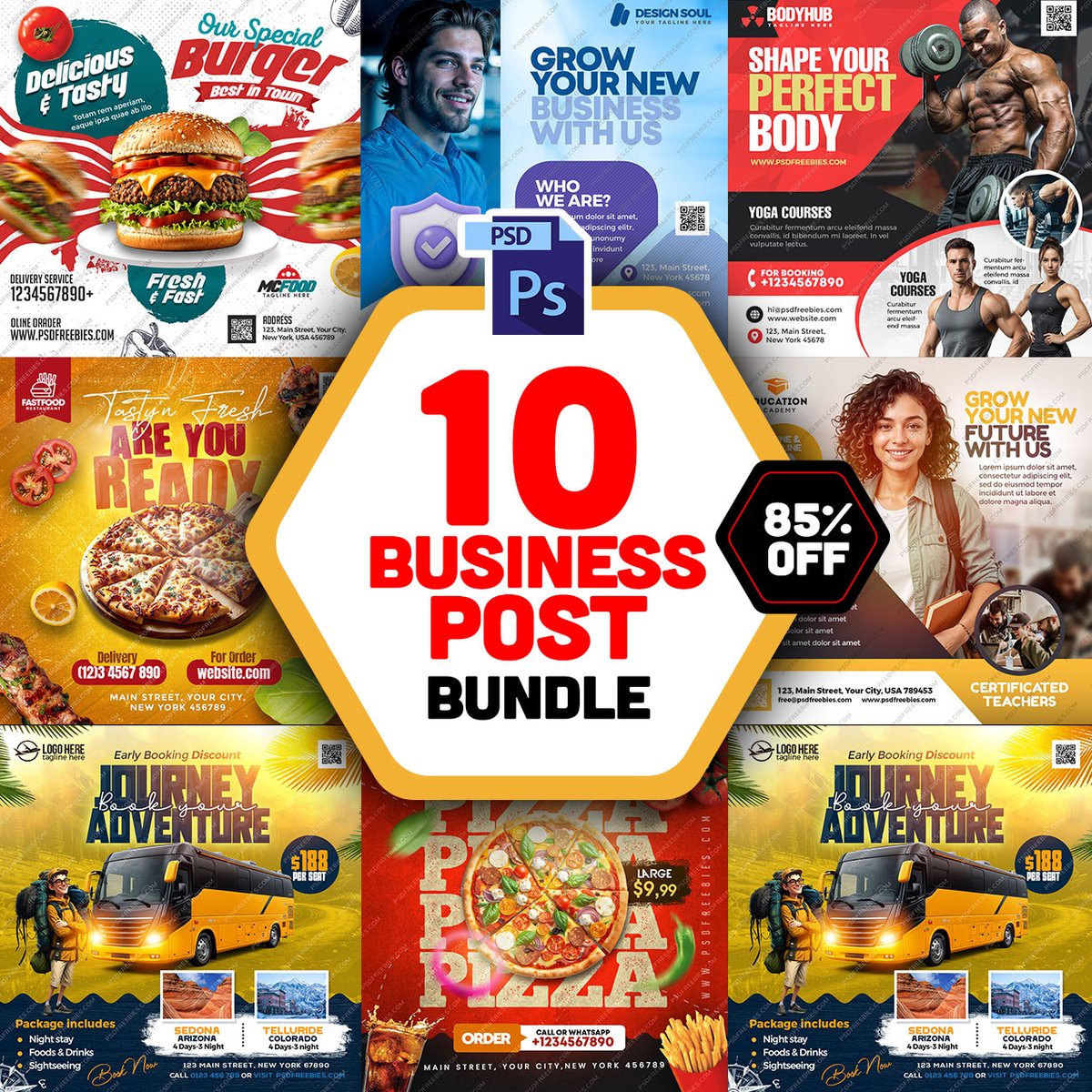 PSDFreebies's tweet photo. Introducing our all-in-one Business Social Media Post Bundle PSD
Download Link >> https://t.co/7eWWUHJYvG
#SocialMediaTemplates #PSDTemplates #BusinessPostDesign #MarketingDesign #EditablePSD #InstagramPostTemplate #FacebookPostDesign #CreativeDesigns #GraphicDesignFreebie https://t.co/cRanzCu7Ll