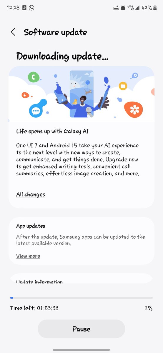 HD_osorio's tweet photo. Finally I got a new update, fuck Samsung #samsung #OneUI7 #OneUI7Update USA April 11 https://t.co/VusJyRZqsJ