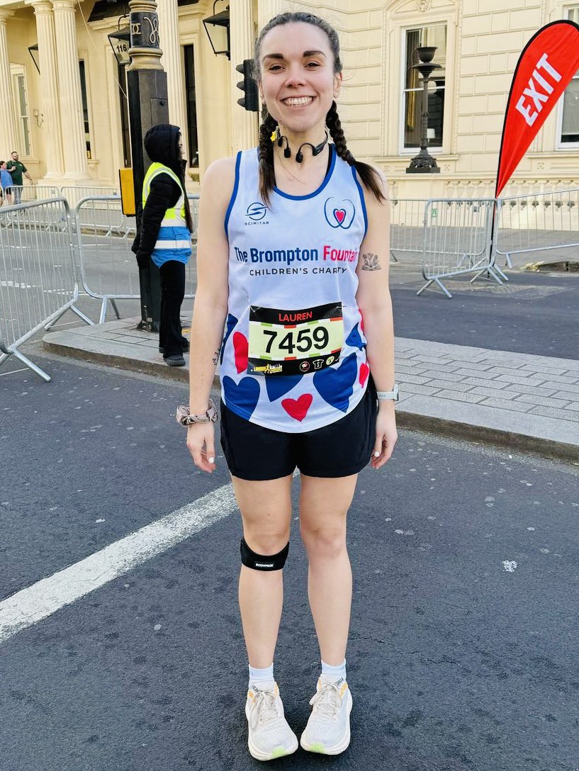 BromptonSupport's tweet photo. Congratulations to Lauren Pugh who teaches at the hospital school at Royal Brompton Hospital. She completed the London Landmarks Half Marathon in aid of our charity and raised £756!!! Our heartfelt thanks go to Lauren for her fantastic fundraising. ❤️💙 @Hospital_School @RBandH https://t.co/pktOg32aib