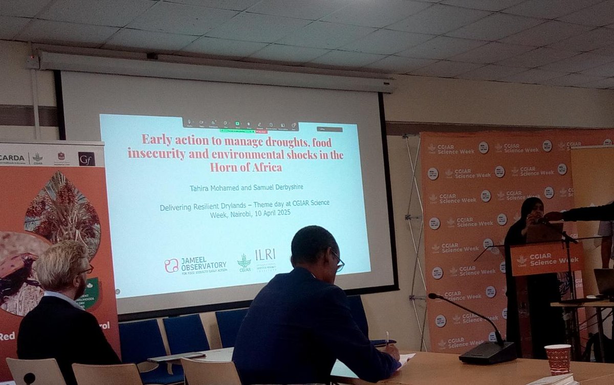 Day 4 #CGIAR Attended 2  sessions:Early action to manage drought&amp;food insecurity in Africa &amp; plenary session on Enabling environment
Take home:
More water doesn't guarantee resilient but good landscape management
Its not just how food is produced but how everyone can access
e