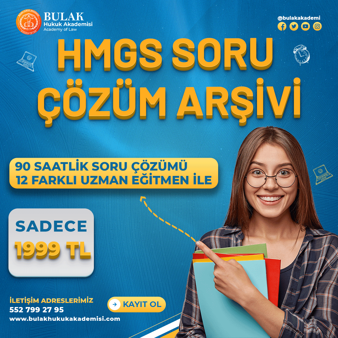 HMGS Soru Çözüm Kampı, Uzman Eğitmenlerimiz ile  90 Saatlik Açıklamalı Anlatımları, Sınava Yönelik HMGS Benzer Soru Çözümleri ve Analizleri Sadece 1999TL 🎉👏

👩‍💼👨‍💼 BULAK HUKUK AKADEMİSİ 👩‍💼👨‍💼

Detaylar hakkında bilgi edinmek için;

📞 +90 (552) 799 27 95

📩 <a href="/bulakakademi/">Bulak Hukuk Akademisi</a>