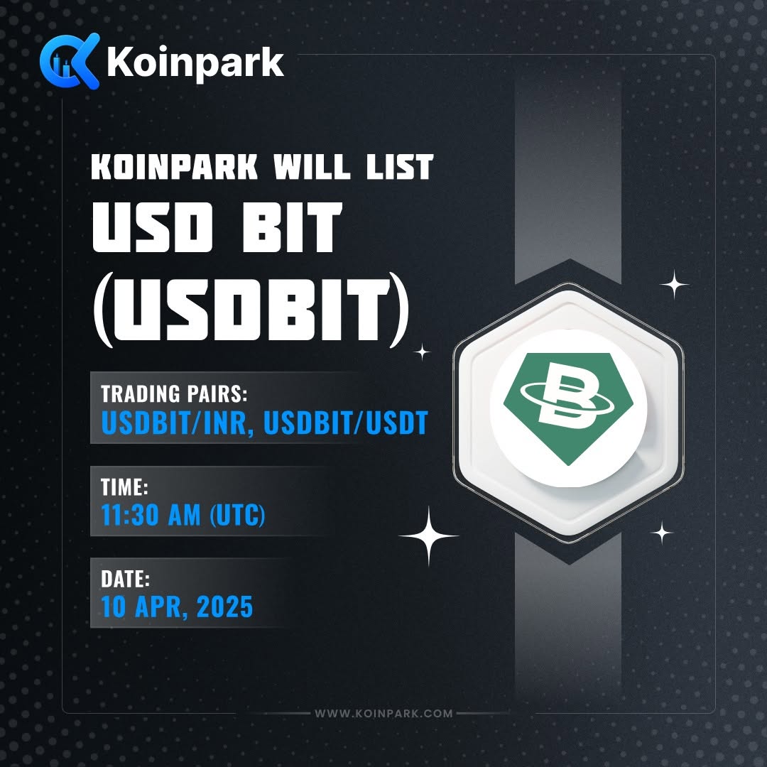 usdbit_'s tweet photo. Big News for the USDBIT Fam! ๐จ
USDBIT is now officially listed on Koinpark Exchange!
๐น Trading Pairs: USDT & INR
๐น Live From: 10th April 2025 | 11:30 AM (UTC)
๐น Token: USDBIT
Another step forward towards a stable digital future!
#USDBIT #Koinpark #NewListing https://t.co/kf7uyb08Qu