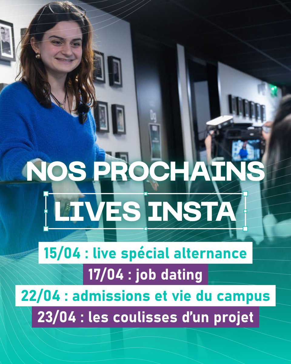 esd_fr's tweet photo. 🗓 À vos agendas !

Ne manquez pas nos 4 prochains lives d'avril sur le compte Instagram de l'ESD : https://t.co/AJMSQEYOrM

Dites-nous en commentaire si vous serez parmi nous ! 👋

#Live #ESD #Instagram https://t.co/iuyIr0FVBo