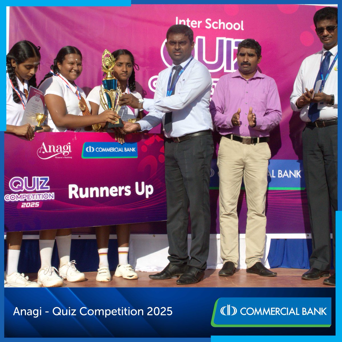 ComBank_LK's tweet photo. The Anagi Quiz Competition 2025, hosted by the Commercial Bank - Mulliyawalai Branch with participants from 22 schools, was a great success. Here are some highlights from the competition.
#ComBank #Anagi #MulliyawalaiBranch https://t.co/4VaGFCoDBG