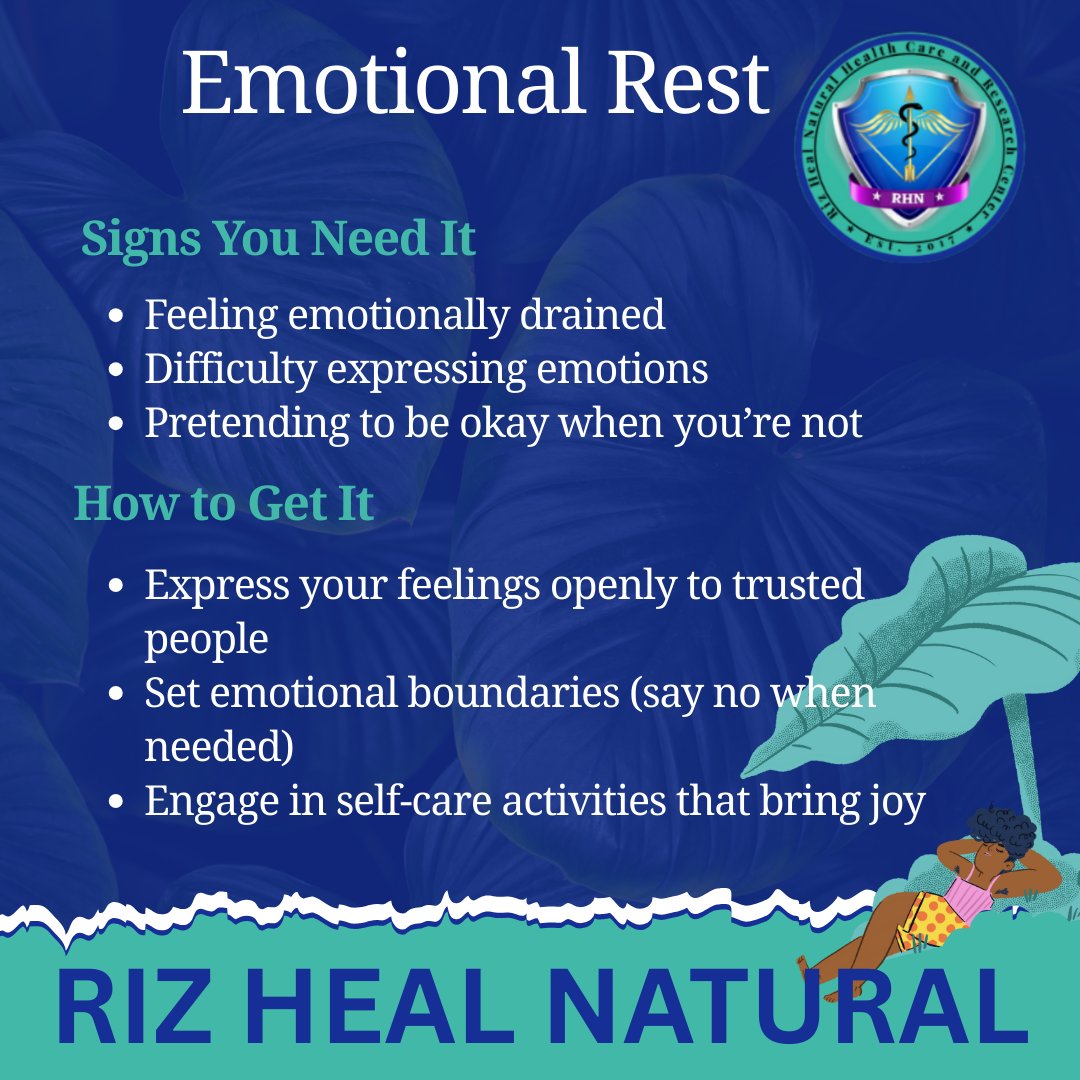 rizhealnatural's tweet image. #7TypesOfRest #HolisticWellness #EmotionalRest #MentalHealthAwareness #BurnoutRecovery #RestRevolution #IntentionalLiving #SelfCareRoutine #RechargeMode #InnerHealingJourney #TiredButWoke #GenZWellness #BoundariesMatter #MindBodyBalance #SoftLifeMovement #HealFromWithin