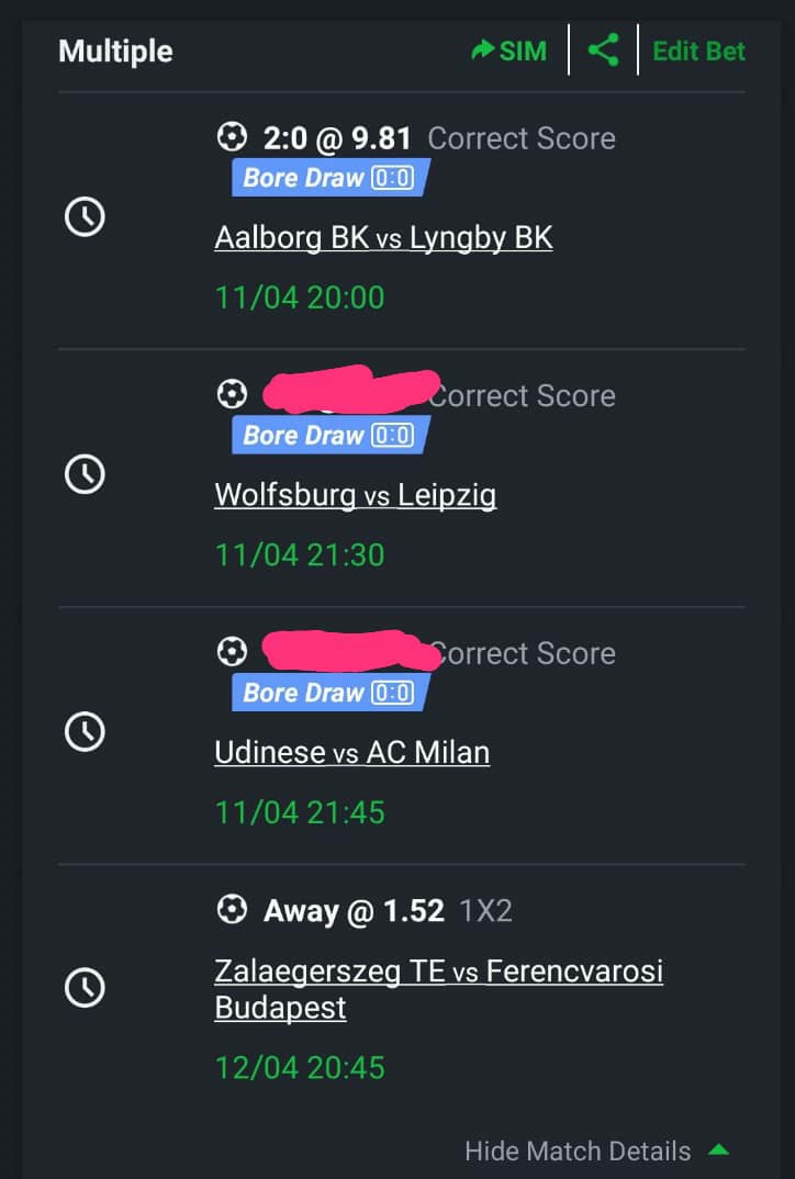 Sonko_tips's tweet photo. Nimetumiwa hizo Correct Score, 

Mechi 1 ni ushindi wa kawaida (2UP) mechi 3 ni ushindi sahihi (Correct Score).

Kuna jumla ya odds 873+

Nimeweka 10K imekuja 9M

Code inatoka saa 18:32 leo.

RETWEET UPEWE CODE MAPEMA

⌛ https://t.co/UpPvk6mtbh