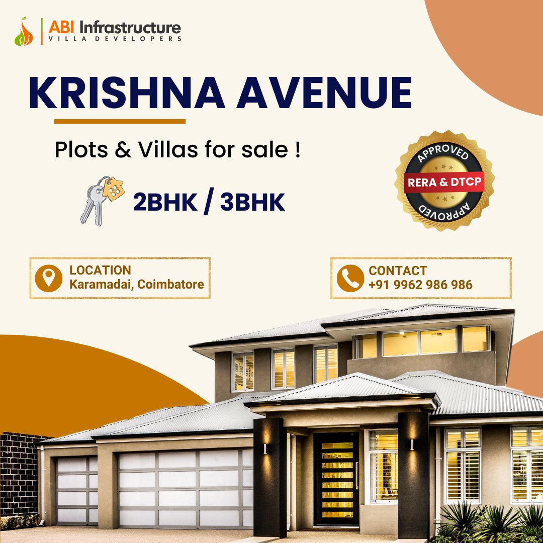 abiinfra's tweet photo. Plots &amp; Villas For Sale In coimcatore ! 🏠
LINK 🔗: https://t.co/6QMshpo6uJ
#Coimbatore #India #realestateagent https://t.co/HcOVgYtq4e
