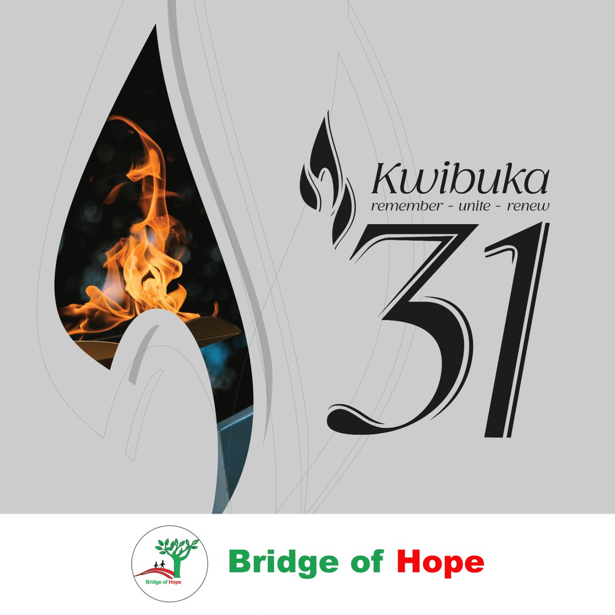 Ubuyobozi bw’Umuryango Bridge of Hope bwifatanyije n’abanyarwanda bose, ndetse n’inshuti z’u Rwanda, mu rugendo rwo Kwibuka ku nshuro ya 31 Jenoside yakorewe Abatutsi mu 1994.
Twibuke, twiyubaka.

#Kwibuka31
#TwibukeTwiyubaka
#NeverAgain