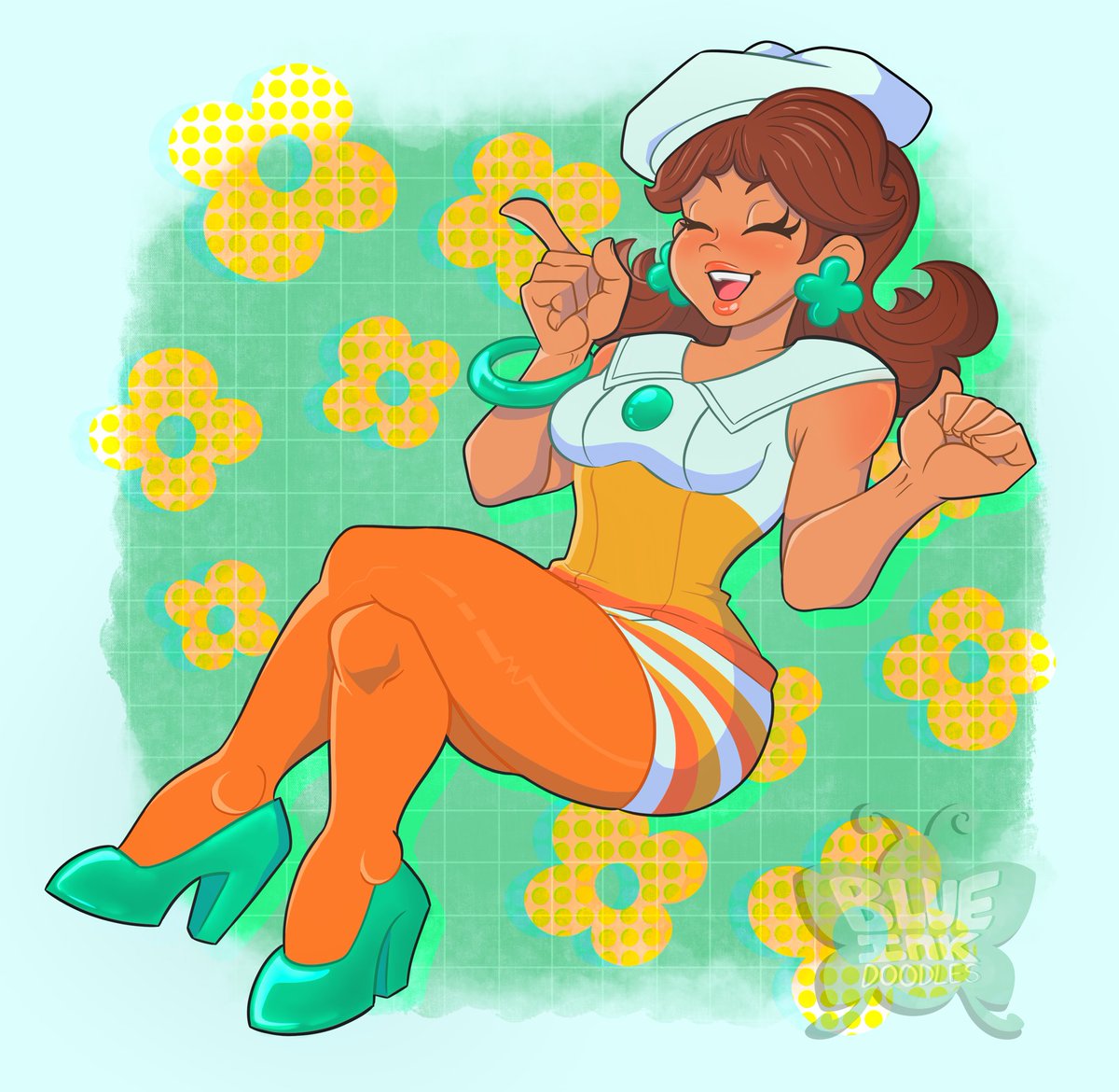 RT @blueink_doodles: Vacation Daisy 🌼 #PrincessDaisy #Daisy