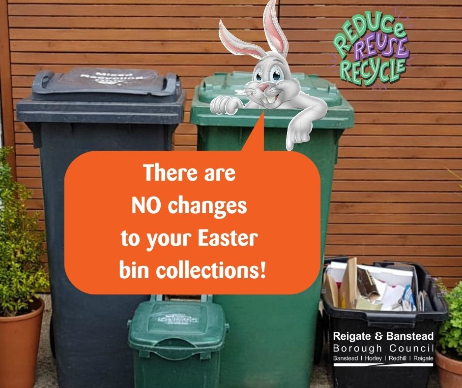 There are no changes to household bin collections over Easter as our collection crews will be working the bank holidays.