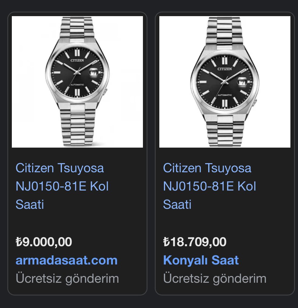 Herkese selamlar bir şey sormak istiyorum. İkiside aynı saat bu fiyat farkı neden hangi site güvenilirdir? Bir de bu saati önerirmisiniz?