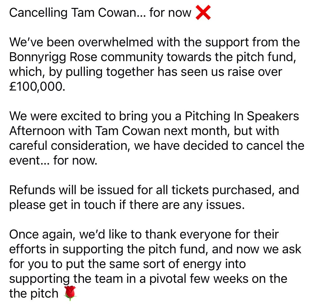 Bonnyrigg Rose Pitch Fund tweet media