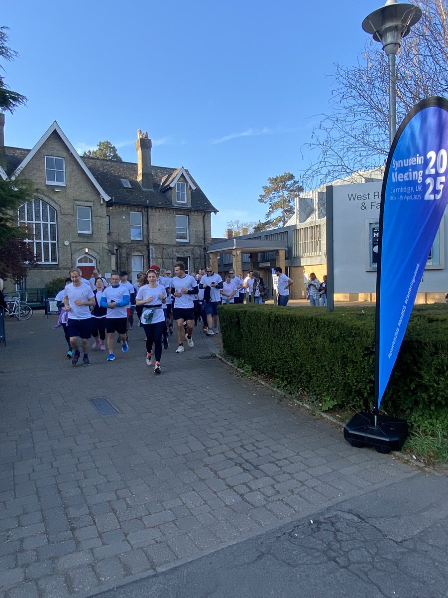 profdaviddexter's tweet image. World Parkinson’s day got off to a flying start with a 5km fun run at the Synuclein2025 conference today. Today is the 4th day of cutting edge research to better understand the role of alpha-synuclein in Parkinson’s. @ParkinsonsUK is proud to sponsor this event.