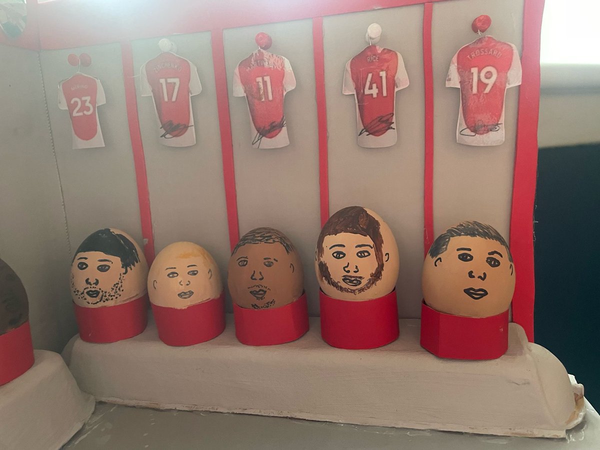lostgirrljk's tweet photo. @Arsenal @AFTVMedia My friend has made this absolute masterpiece for her 4 year old son, who is a huge Arsenal fan!! Arthur is wishing the whole team a Happy Easter!! 🐣🥚❤️ @BukayoSaka87 @_DeclanRice @JurrienTimber @gabimartinelli https://t.co/ZptcVLLkgE