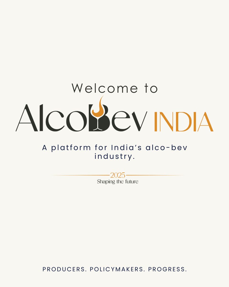 AlcoBevIndia's tweet photo. Welcome to AlcoBev India — a platform for India’s alco-bev industry. From policy to premiumisation, we’re here to drive conversations that matter.
Let’s raise the bar, together.

#AlcoBevIndia #ShapingTheFuture #DrinkResponsibly https://t.co/6X3p5YOSmq