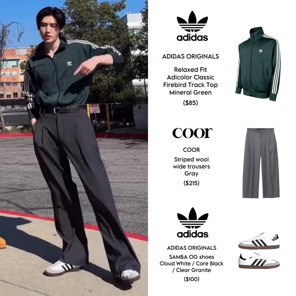Sunghoon's fit at Wake up Coachella D-2 tiktok: Adidas Originals