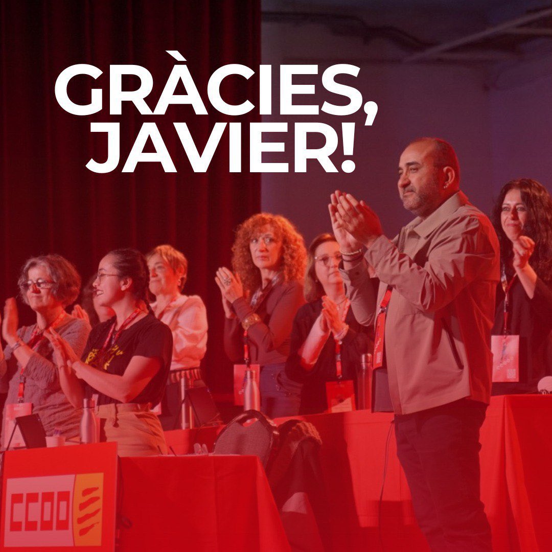 Javier pacheco #OFENSIVACCOO (@pachecojpacheco) on Twitter photo Avui posem fi al congrés <a href="/ccoocatalunya/">CCOO de Catalunya</a>
Orgullós de la meva secretaria general <a href="/belenlopezCCOO/">Belén López Sánchez</a> que portarà anys d’èxits per la classe treballadora
Marxo amb l’orgull de tota la feina feta i d’haver caminat a les espatlles de titans
Gracies per aquests maravellosos anys!! Avui posem fi al congrés <a href="/ccoocatalunya/">CCOO de Catalunya</a>
Orgullós de la meva secretaria general <a href="/belenlopezCCOO/">Belén López Sánchez</a> que portarà anys d’èxits per la classe treballadora
Marxo amb l’orgull de tota la feina feta i d’haver caminat a les espatlles de titans
Gracies per aquests maravellosos anys!!