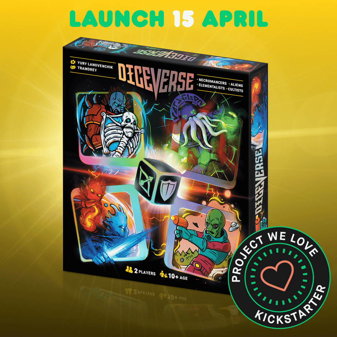 ShviliGames's tweet photo. DICEVERSE is launching next week — April 15!

Mark your calendars, set your alarms, and get ready to roll.
A special launch bonus awaits — don’t miss out!
https://t.co/QwF24te0w1

#Kickstarter  #boardgames https://t.co/AcEokm3BQM
