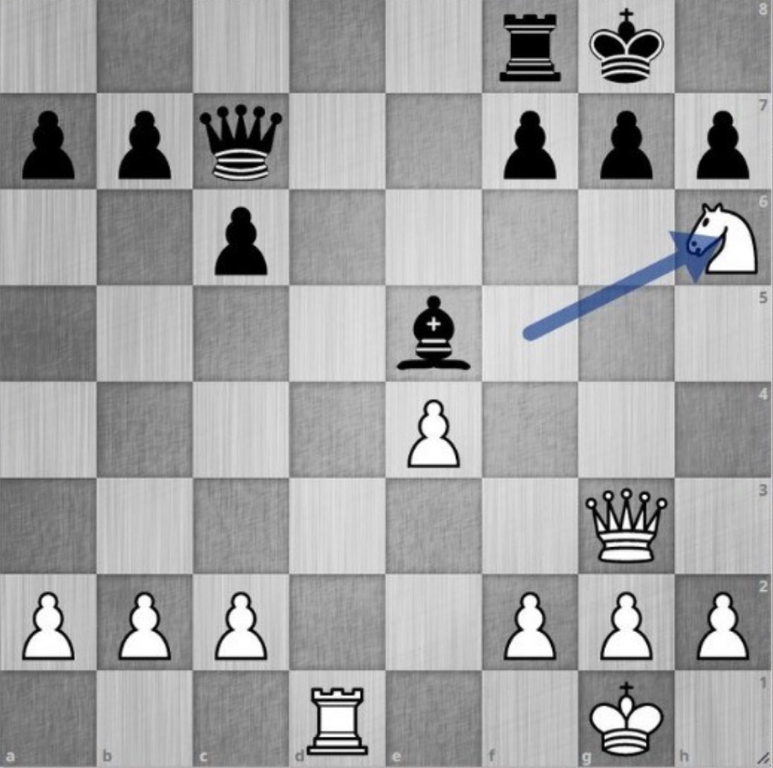 chess_feed's tweet image. Move of the Day 🔥 | Capablanca vs Faranoff (1918) Nh6+!! 1-0