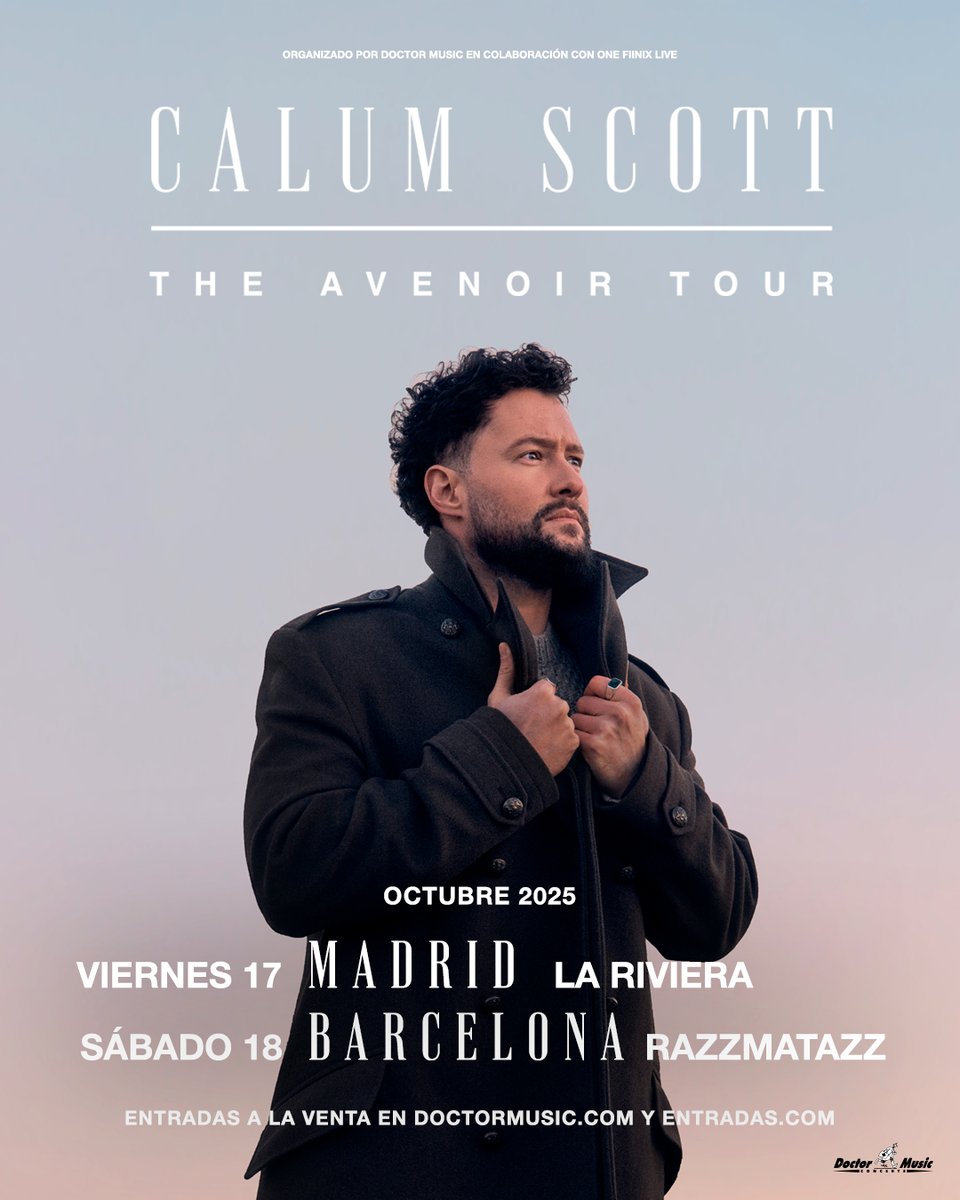 ✨ ¡#CalumScott vuelve a España! 📷 

El cantautor multiplatino dará dos conciertos en nuestro país como parte de su gira ‘The Avenoir Tour’.  

Entradas ya a la venta 👉 bit.ly/3YlXoAt
#concierto #música
