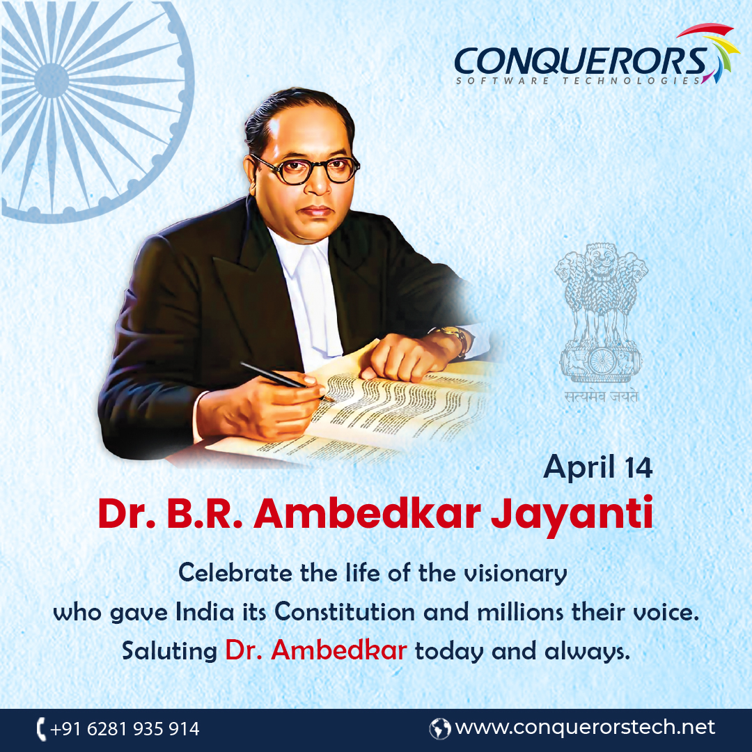ConquerorsTech's tweet photo. Today we celebrate Dr. B.R. Ambedkar Jayanti, honoring the visionary who gave India its Constitution and stood for equality, justice, and progress for al
#AmbedkarJayanti #BRAmbedkar #EqualityForAll #SocialJustice #Inspiration #TechnologyForChange #conquerorssoftwaretechnologies https://t.co/B6MwTEsRlr