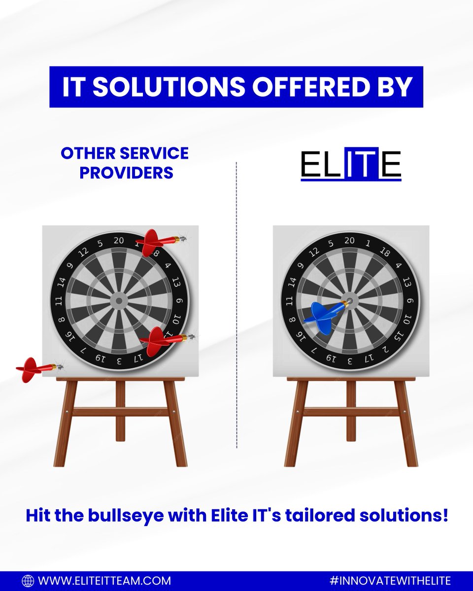 eliteitteamltd's tweet photo. 🎯 #ITsolutions that almost work? That’s not good enough.

While others miss the mark, Elite IT Team hits the bullseye — with #tailoredsolutions that actually fit your business needs.

#TechThatDelivers #BusinessGrowth #CustomITSupport #Customization #AllinOne https://t.co/kW9Kpqhj6m