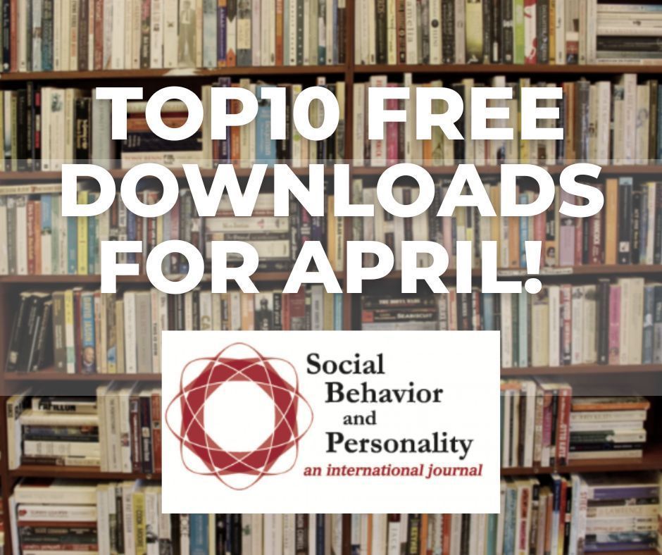SBPJournal's tweet photo. FREE access to this month's top 10 studies in Social Behavior and Personality! Access via the SBP Journal website here: https://t.co/kDeVgZ2BgP. https://t.co/xC1XYCkESS