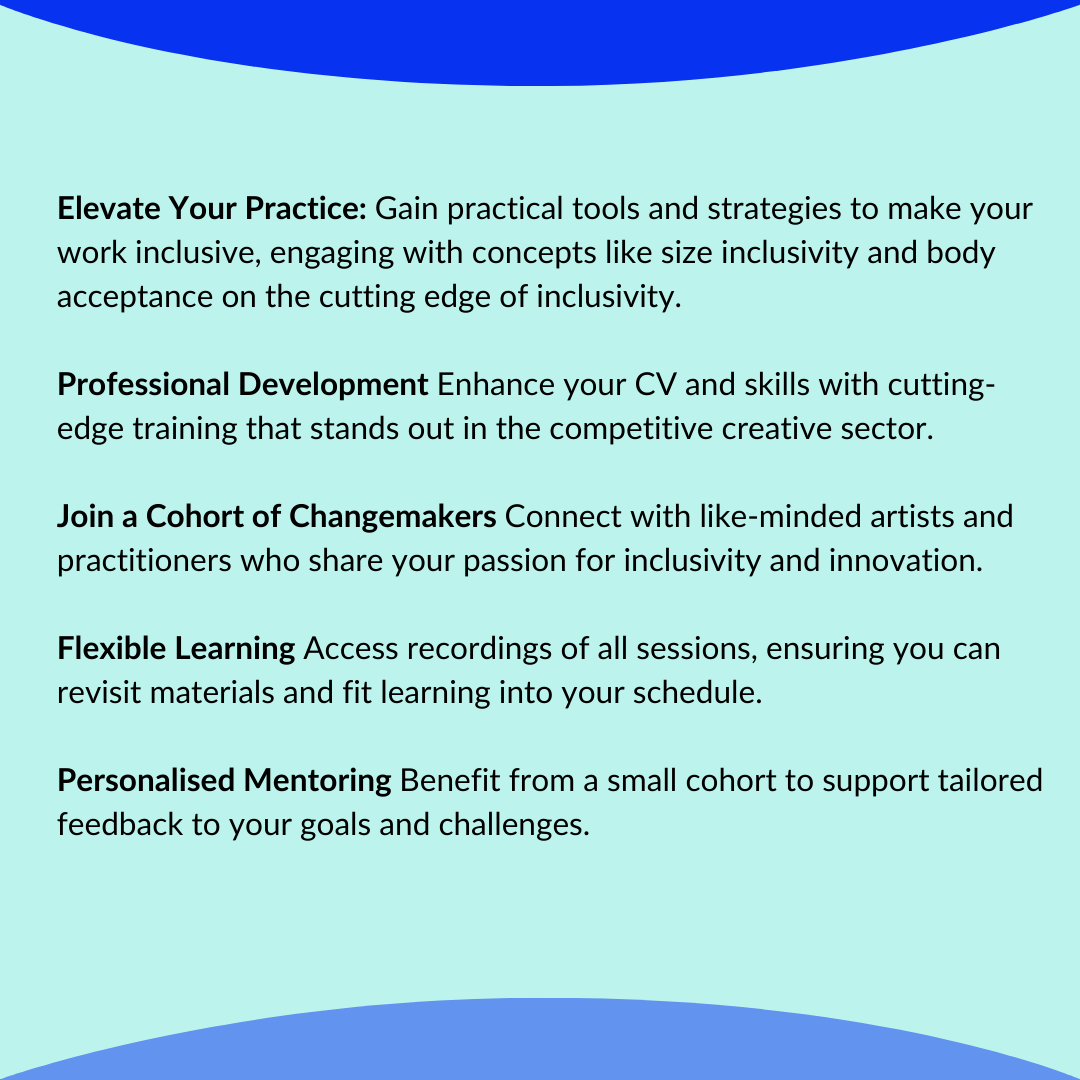 EARLY BIRD ENDS TODAY 💙

My online training course for size inclusivity is running THURSDAYS IN MAY (7pm-8:30 BST, 11am-12:30 PDT, 2pm-3:30 EDT) 

Find out more and sign up: sizeinclusivity.org/training