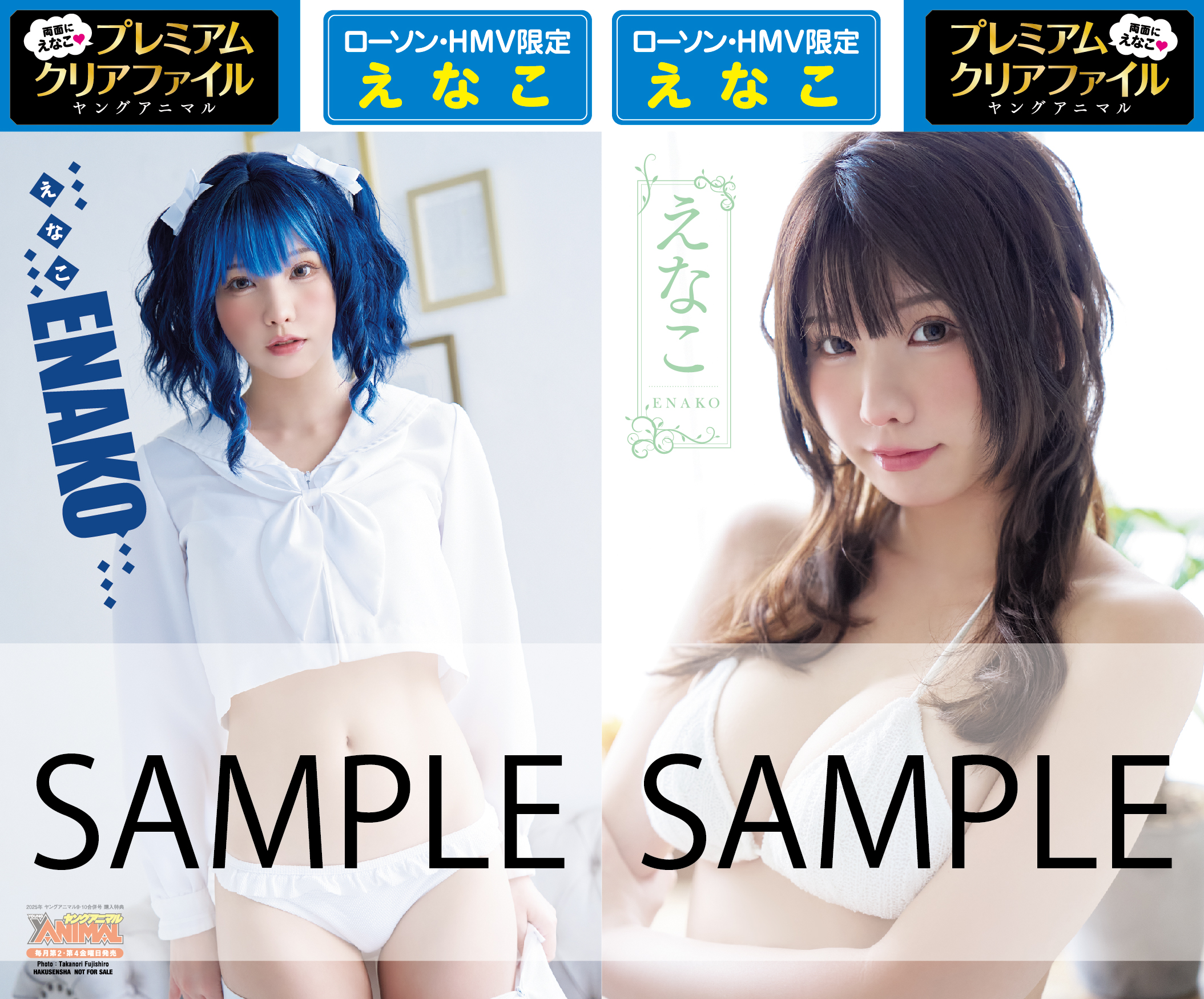 えなこ　コンビニ限定　クリアファイル　72枚 えなこ 両面クリアファイル付き『漫画アクション』12月17日発売