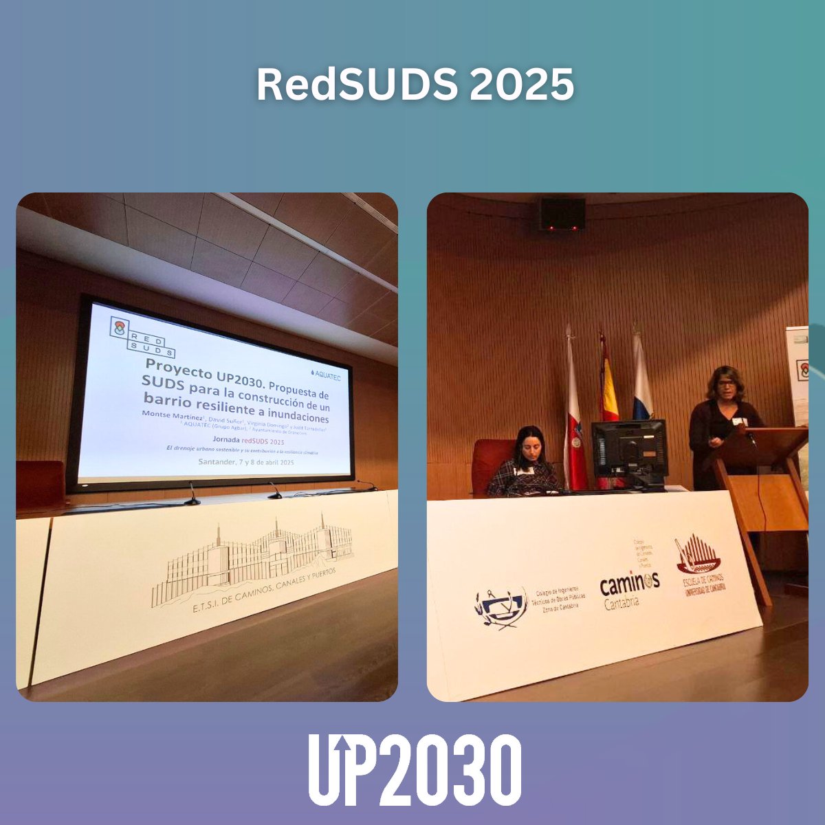 How can #cities boost resilience to #flooding?

Sustainable Urban Drainage Systems (#SUDS) are part of the answer.

At #RedSUDS2025, Montse Martínez (AQUATEC) presented #UP2030 results from the Granollers pilot.

Read more about UP2030 here: 👉 up2030-he.eu