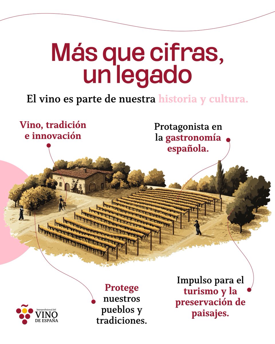 Con 105 DO, 43 IGP y + de 4.000 bodegas, España es un referente mundial. 🌍🥇

📦 +3.000M€ en exportaciones
🍇 Variedad única de uvas y paisajes
🌿 Historia, cultura y turismo en cada copa

Desliza y descubre el #VinoDeEspaña