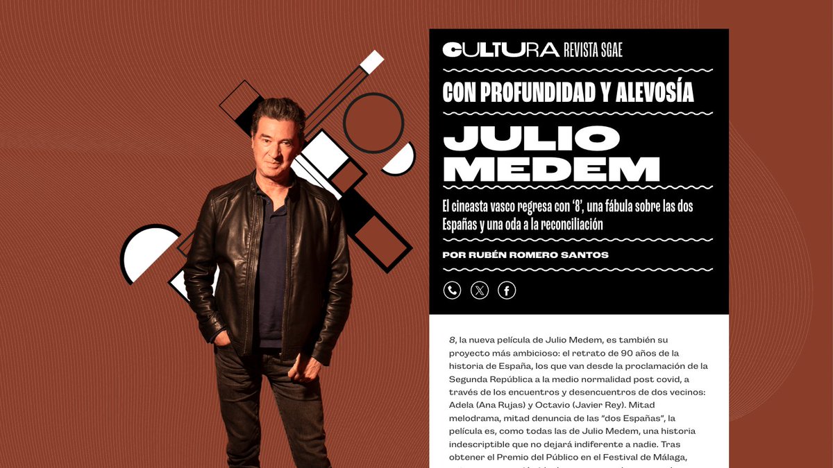 Ponemos al 🌧️mal tiempo buena 😃cara con #CulturaRevistaSGAE y un gran despliegue de invitados con #JuanMayorga, #AndreaJiménez,#ValeriaCastro, 
<a href="/szpunberg/">Victoria Szpunberg</a>, <a href="/Crepus/">Joe Crepúsculo</a>, <a href="/JulioMedem/">Julio Medem</a> o 
#AlbertPintó, entre otros. ¿Te animas a visitarnos?↙️
cultura.sgae.es