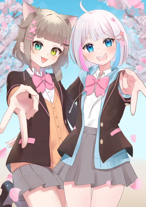 【コラボshort】投稿されました!穂俵こごめちゃん   とお揃いの桜の制服でぎゃるぴメイキング動画ぜひ見てね～～～#ゆめうつし #こごめえ 