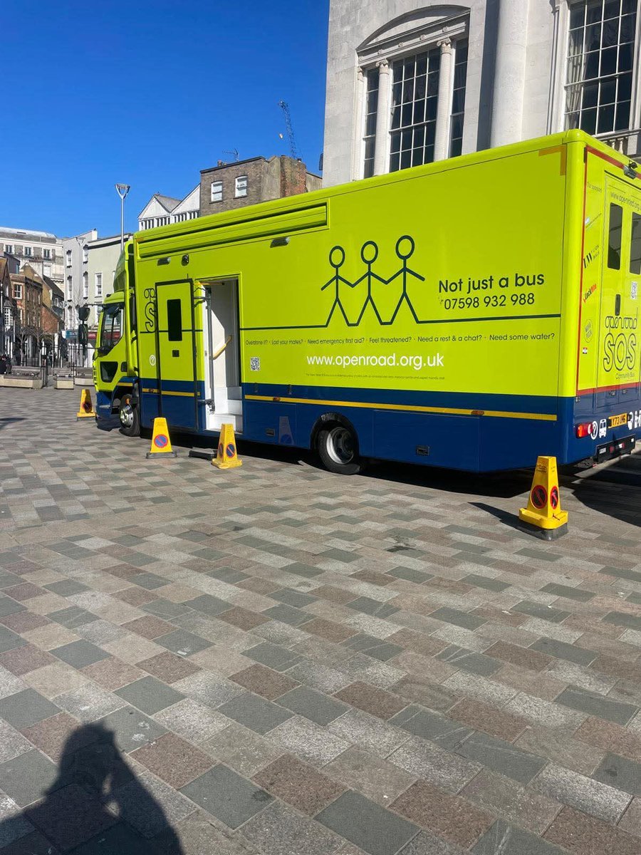 Our SOS &amp; Community Bus was out in Chelmsford earlier this week supporting a Together Free event with <a href="/EssexPoliceUK/">Essex Police</a> and others. Part of our PHAB award from <a href="/Essex_CC/">Essex County Council</a> &amp; the local NHS. To book the bus for your event contact stacey.banner@openroad.org.uk or phone 01206 369782.