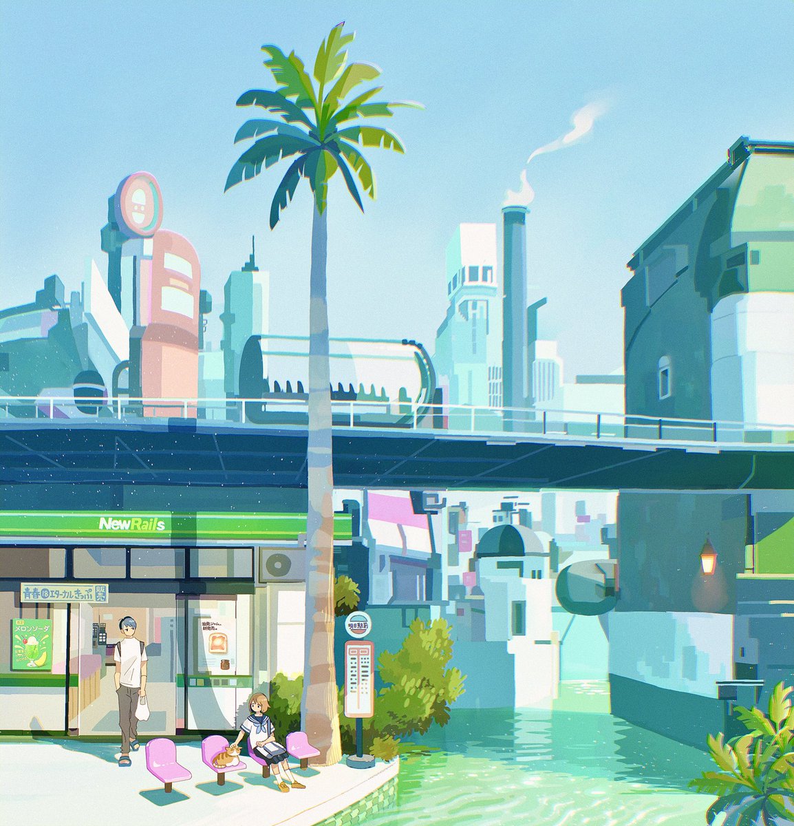 saku_onono's tweet image. 水辺コンビニまとめ