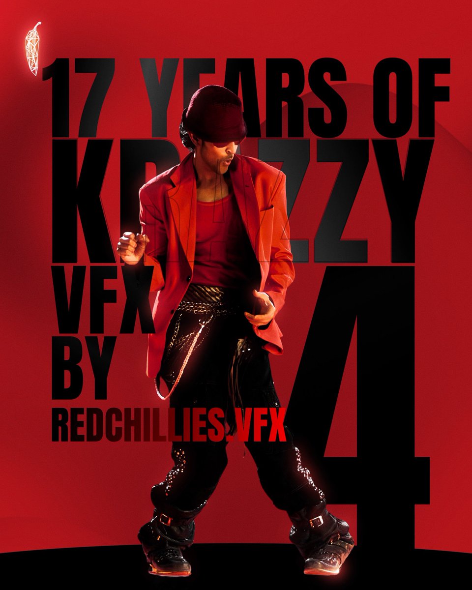 vfx_redchillies's tweet photo. We went #Krazzy with this one! 🕺✨♥️

It's been 17 years since #Krazzy4, and we still can't master the dance steps that Hrithik performed in it. 😄

#Krazzy4 is one of our projects from our early days. Combining motion graphics with live footage was a learning process at that time. Even now, it's still a learning experience, but back then, it was a relatively new technology. We had a great time matching the lighting and experimenting. Reminiscing about these projects is a wonderful trip down memory lane.
➖
#Krazzy4
#VFXbyRedchillies 🌶️