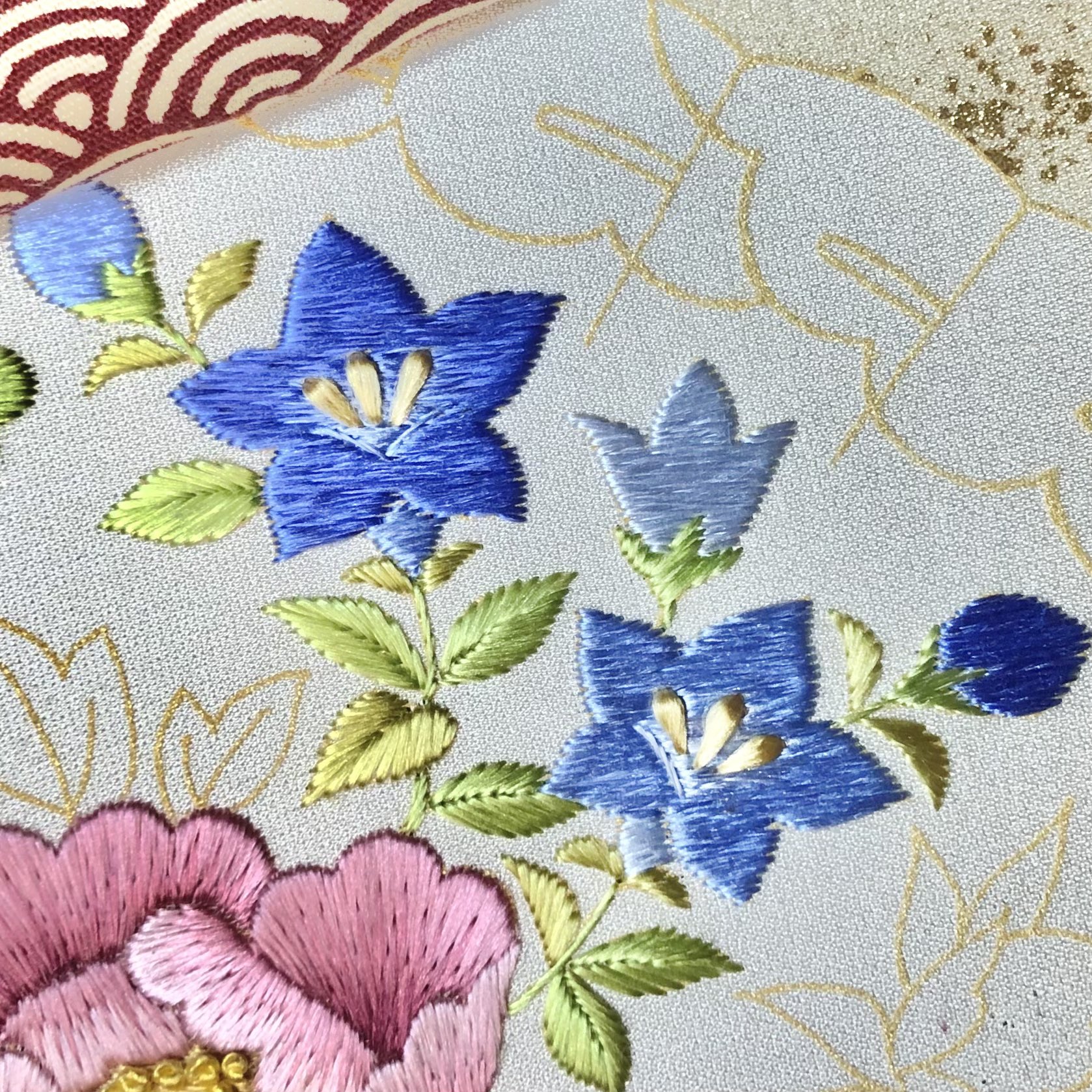 VABきしや　おぼこい本格派　相良刺繍　駒刺繍　職人の技の集大成　九寸名古屋帯 VABきしや おぼこい本格派 相良刺繍 駒刺繍 職人の技の集大成 九