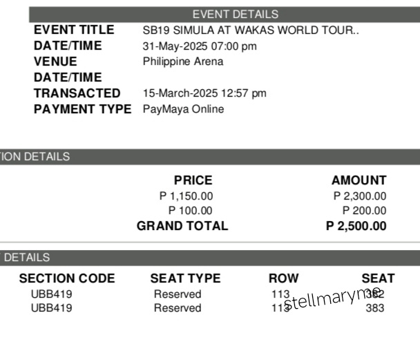 Hello po. Looking for a buyer ng SAW DayOne tix po.

Reason for selling: need funds po kasi. nagkasakit kasi ako and grabe nagastos sa meds and absent pa sa work

Prio po sana 2tix yung kukuhain 🥹

Pls help RT po 🫶🏻

#lfb #wts #sb19 #saw