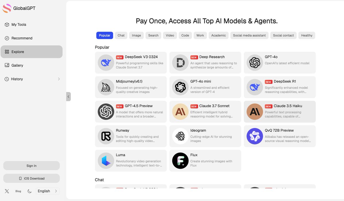heyshrutimishra's tweet photo. This is genius..

Access GPT-4.5, Claude 3.7, DeepSeek, Midjourney, Perplexity, Runway, and more.

Everything in one clean, seamless platform..

Here's how you can access it :👇 https://t.co/uwZlHO2G33