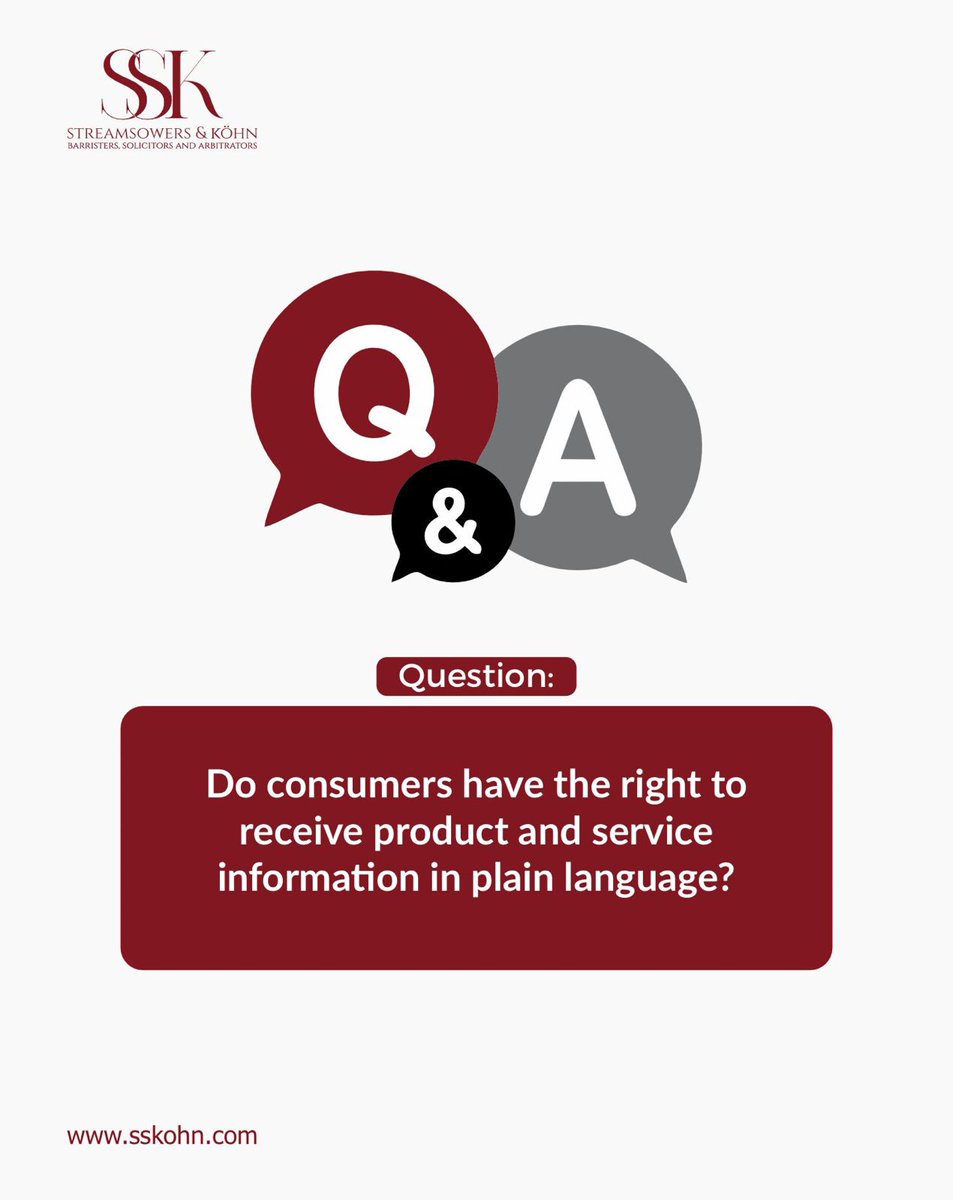 SSKohnNG's tweet photo. Under Section 114 of the Federal Competition and Consumer Protection Act 2018 (FCCPA), businesses must present product and service details in plain and understandable language.
Read More: https://t.co/bTHJwfXbtf
#ConsumerRights #FCCPA #WeAreSSK https://t.co/mTHgvPWQXz