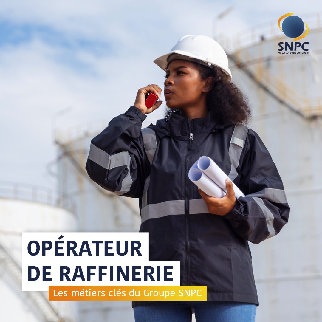 SnpcGroupe's tweet image. Découvrez aujourd’hui l’un des métiers clés du Groupe SNPC : opérateur de raffinerie.

Pilier des opérations de transformation du pétrole brut, l’opérateur de raffinerie surveille et régule les équipements de production pour garantir un processus de raffinage sûr et efficace. Son…