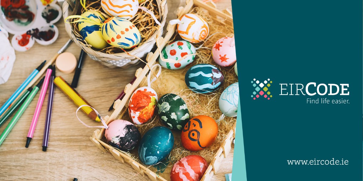 Ready for some Easter school holiday crafting? 🐣 🖌️ 🎨 
If you are stocking up with some online shopping remember that using your Eircode can help get the delivery to the right door! 🚚🏠 

#Eircode #FindLifeEasier #Easter2025 #SchoolHolidays #Crafts #Delivery