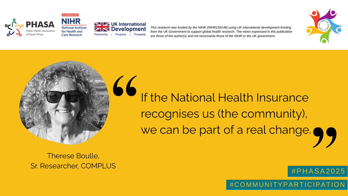 .<a href="/PublicHealthSA/">PHASA</a>, we had an exhilarating discussion around community participation in decision making for health — why it matters and how bottom-up approaches work.

Here’s what our speakers had to say 👇
#CommunityParticipation #Health4All #PeoplePower