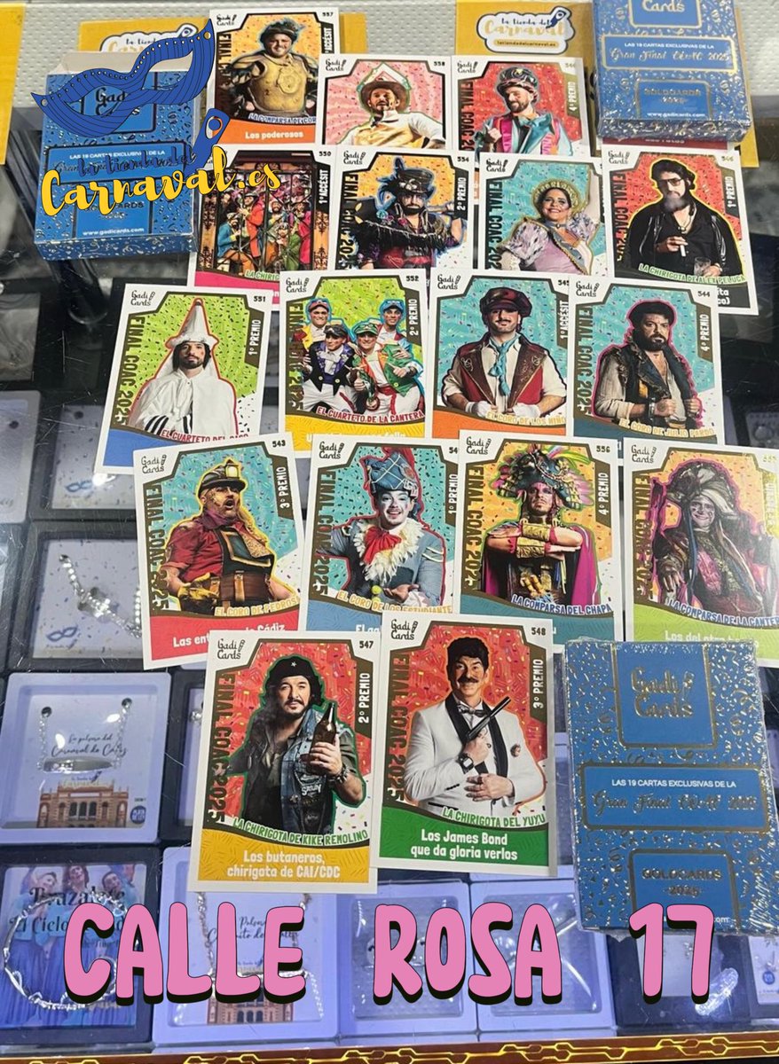 Ya tenemos el PACK GOLD de 2025 de GADICARDS. Corre que no se hacen reservas y hay pocas unidades . SOLO EN TIENDA FÍSICA. Calle Rosa 17

#COAC2025 #cadiz #carnavaldecadiz #latiendadelcarnaval