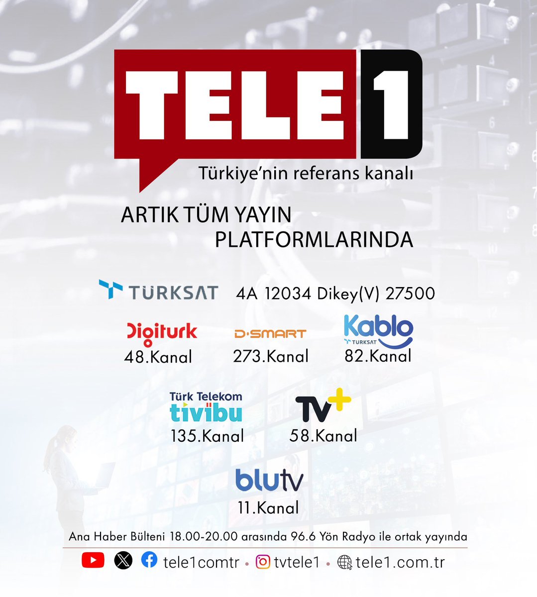 TELE1 ARTIK TÜM YAYIN PLATFORMLARINDA!