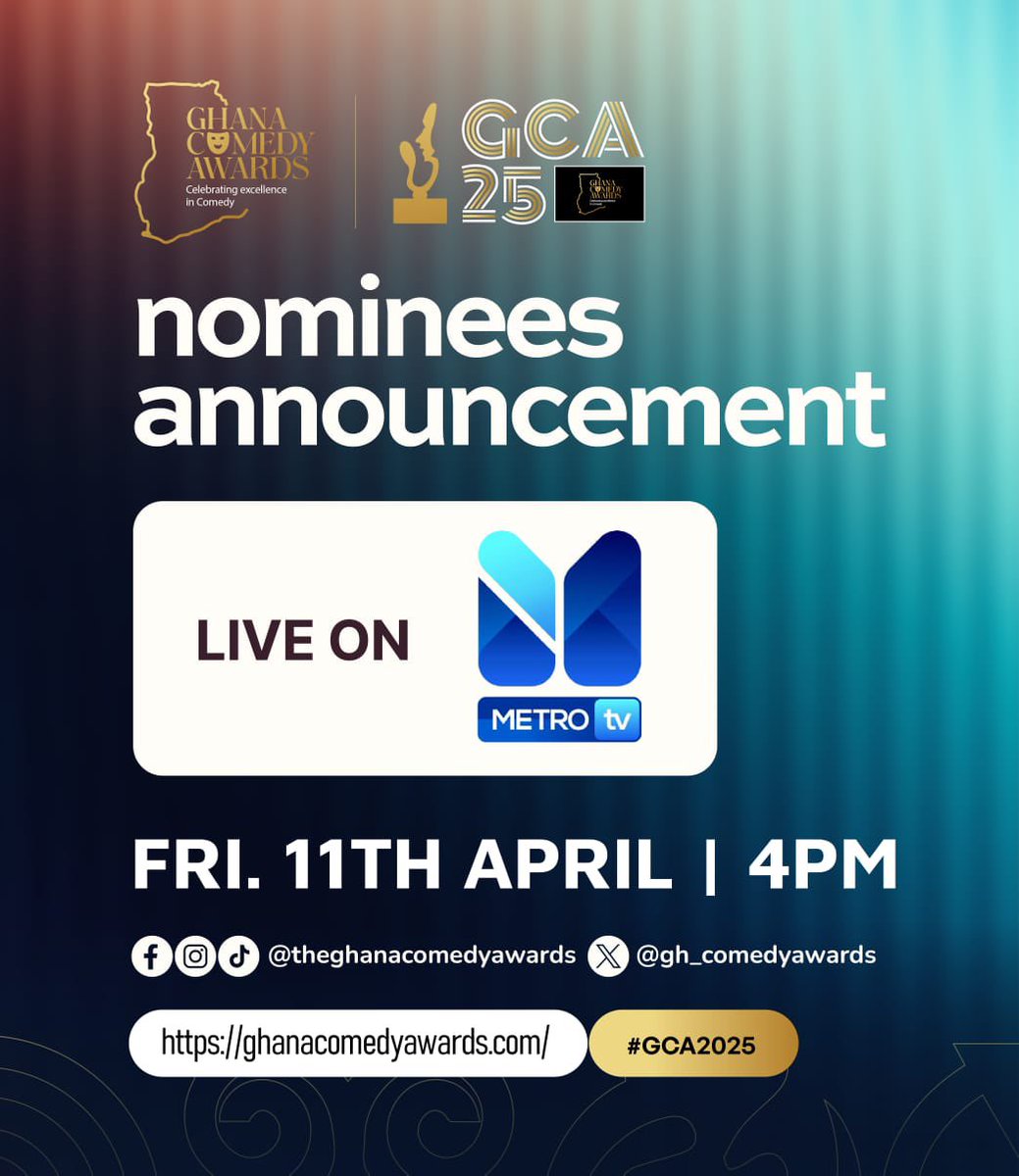 GhMusichypeCrew's tweet photo. #GCA2025
#GhanaComedyAwards
#NomineesAnnouncement
@theghanacomedyawards ❤ https://t.co/QZVTXwVVrN